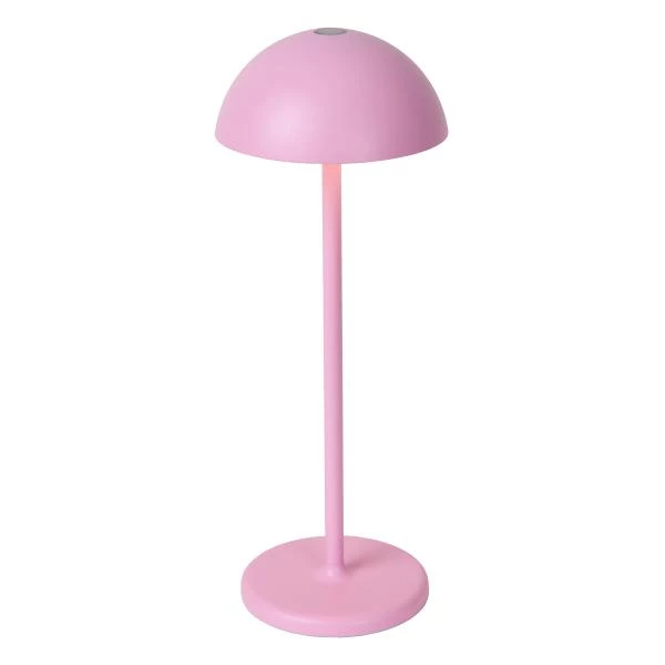 Lucide JOY - wiederaufladbare Tischlampe Innen/Außen - Akku/Batterie - Ø 12 cm - LED Dim. - 1x1,5W 3000K - IP54 - Rosa - DETAIL 1